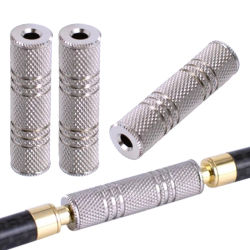 4/8/20 piezas conector recto hembra doble estéreo de 3,5mm conector hembra de 3,5mm enchufe de Audio altavoz adaptador de acoplador estéreo