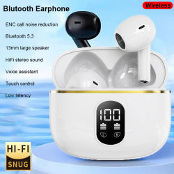 Auriculares inalámbricos para Xiaomi Lenovo, auriculares Bluetooth con pantalla LED, auriculares con sonido estéreo HiFi para llamadas HD, para Air ipad