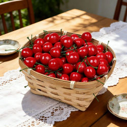 10/20 Piezas de Frutas Artificiales de Plástico, Cerezas, Plantas Navideñas, Regalos DIY, Productos para el Hogar, Decoración para el Festival de Año Nuevo