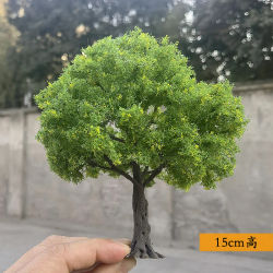 Árbol de micro paisaje simulado de gran venta, modelo de árbol verde para mesa de arena, planta a escala G/HO/N, material para maquetas de trenes y ferromagnetismos.
