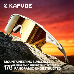 Gafas de Ciclismo Fotocromáticas Kapvoe UV400, Gafas de Moda para Hombre y Mujer, Resistentes al Viento, Gafas MTB, Gafas para Bicicleta, Deportes al Aire Libre, Correr, Ciclismo de Carretera,