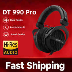 Auriculares con monitor de estudio abierto DT 990 PRO con audio de alta resolución para mezclar y dominar