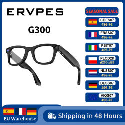 ERVPES G300 AI Gafas inteligentes 800MP Cámara HD Bluetooth Llamada Asistente de voz Control Gafas inteligentes 2025
