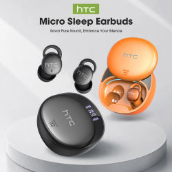 Audífonos HTC para Dormir, Inalámbricos, Bluetooth, para Dormir de Lado, Cancelación de Ruido, Bloquean los Ronquidos, Ultraligeros