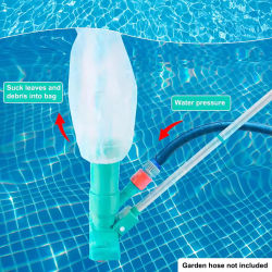 Juego de cepillos y aspiradora para piscinas de alta resistencia, limpieza rápida para piscinas enterradas/de encima del suelo, accesorios de limpieza de piscinas de aguas termales