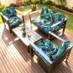 Funda de Cojín Estampada para Sofá, para Jardín, Villa, Patio, Protección Solar, Funda para Asiento de Exterior, para Muebles de Patio 2026