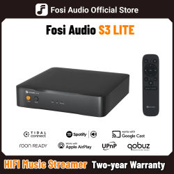 Reproductor de Audio Digital Fosi Audio S3 Lite HiFi con WiFi y Bluetooth, Compatible con AirPlay y Qobuz Connect