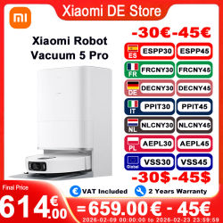 2025 Xiaomi Auto Robot Aspiradoras 5 Pro (X20 + Versión de Actualización) Estación de Autolimpieza para Evitación de Obstáculos AI XIAOMI MIJIA 5 Pro Robot Aspiradora Smart Home Sweeping