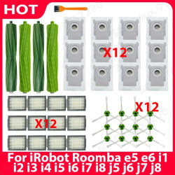 Cepillo Lateral Principal, Filtro HEPA, Bolsa para Polvo, Repuestos para iRobot Roomba E5 E6 I1 I2 I3 I4 I5 I6 I7 I8 J5 J6 J7 J8, Accesorios