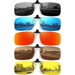1/5 gafas de sol polarizadas con clip para hombres y mujeres, gafas plegables para deportes, pesca, conducción, senderismo, ciclismo, UV400