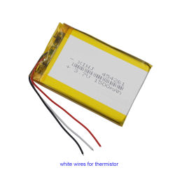 Batería de polímero de litio de 3,7 V, 1500mAh, 454261, termistor, 3 cables, para cámara, MP4, grabadora de conducción, altavoz Bluetooth DIY