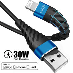 Cable USB de carga rápida 3A para iPhone 11 12 13 14 Pro X XS Max 6 7 8 Plus SE iPad Cable cargador de teléfono móvil Cable de datos 2m 6FT