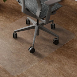 HOMCOM-Alfombra Protectora para Oficina, 90x120cm, Protector de Suelo Enmoquetado