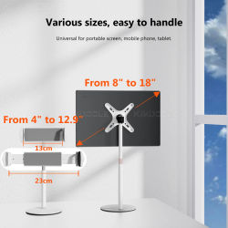 Soporte de Monitor portátil Keepro, soporte de tableta para Monitor Vesa de altura ajustable, soporte de Monitor de montaje de escritorio de perfil bajo independiente