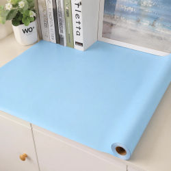Película Adhesiva Azul Mate de 55 cm de Ancho para Bricolaje, Muebles, Renovación de Armarios de Cocina, Papel Tapiz de Protección Engrosado