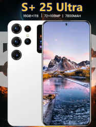 2025 nuevo S + 25 teléfonos móviles Ultra originales pantalla HD de 7,3 pulgadas Smartphone 7800mAh 4G 5G teléfonos móviles Dual SIM Android 14 teléfono celular