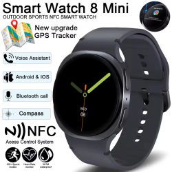 Reloj inteligente GPS Track relojes inteligentes para hombres mujeres deporte ritmo cardíaco Bluetooth llamada NFC IP68 impermeable brújula Smartwatch 8 Mini