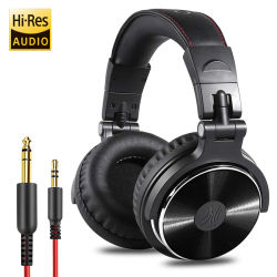 Oneodio Pro10 auriculares por encima de la oreja auriculares de alta resolución para estudio DJ Monitor con cable auriculares de música para teléfono ordenador PC con micrófono