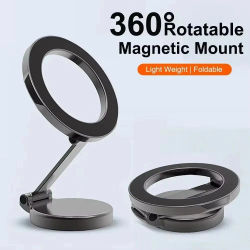 Soporte Magnético para Teléfono Celular en Auto, 360 Grados ° Soporte Adhesivo Giratorio y Ajustable para la Parte Trasera del Teléfono, Compatible con Magsafe para iPhone 15, Samsung, Xiaomi,
