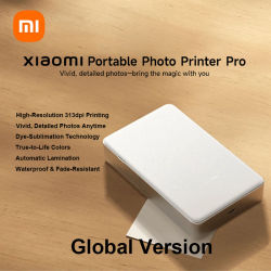 Xiaomi Impresora fotográfica portátil pro - Impresora fotográfica instantánea por sublimación de tinte de 313 ppp Bluetooth tipo C tamaño de bolsillo