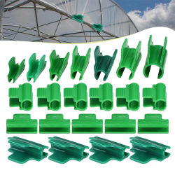 10 Uds. Clips de soporte para plantas verdes de 5-20mm, revestimientos para invernadero, abrazaderas de película, cubierta de fila, marco de red de sombreado, varilla, aro de túnel, accesorio de tubo