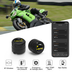 Sistema de Monitor de Sensor de presión de neumáticos inalámbrico, sensores externos TPMS para motocicleta, Android/IOS, Compatible con Bluetooth 4,0 5,0