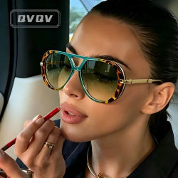 Gafas de Sol de Piloto de Dos Tonos QVQV, Modernas, Retro, de Lujo, con Degradado, para Mujer y Hombre, Gafas de Sol Grandes para Conducir al Aire Libre