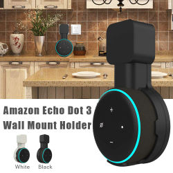 Soporte de montaje en pared Echo Dot 3, soporte de gestión de cables para altavoz Alexa Echo Dot de tercera generación (enchufe UE EE. UU. Reino Unido)