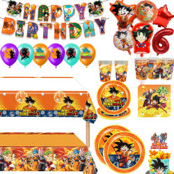 Decoración de Fiesta de Cumpleaños de Dragon Ball, Set de Globos de Anime Son Goku, Decoración para Pastel, Regalo de Cumpleaños para Niños, Baby Shower