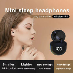 Nuevos Mini Auriculares Inalámbricos Bluetooth 5.4, Ideales para Dormir y Deportes, Invisibles, Sonido de Bajos de Calidad, Pequeños, con Tapa Deslizante