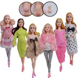 Juguete educativo, muñecas embarazadas para niños con dos bebés y zapatos aleatorios, accesorios, ropa de moda, regalo para juegos de niñas