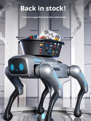 Nuevo Robot Perro Inteligente con IA 2026, Juguete Programable con Control Remoto y Cesta de Carga, Regalo para Niños en Cumpleaños y Festividades