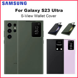 Funda tipo billetera Original Samsung Galaxy S23 Ultra 5G con vista inteligente para teléfono Samsung, funda con tapa para teléfono inteligente