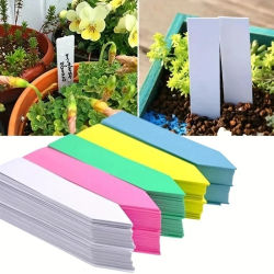 100 Etiquetas de Plástico Coloridas para Plantas, Marcadores Impermeables para Plántulas, Etiquetas para Macetas de Plantas de Interior, Decoración de Jardín, DIY