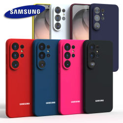 Funda de Silicona Líquida para Samsung Galaxy S26, S25, S24, S23, S21 FE, S22 Plus, Ultra, A53, A52, A15, A16, A17, Funda Protectora Trasera Suave para Teléfono
