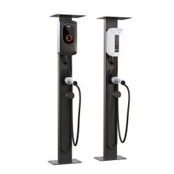 Feyree Estación de carga para vehículos eléctricos Poste de pila Poste vertical montado en la pared para cargador Wallbox Type1 Type2