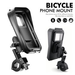 Soporte para teléfono móvil antiniebla impermeable para teléfono móvil de motocicleta y bicicleta (tubo único, adecuado para motocicletas y bicicletas)