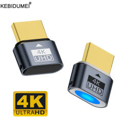 Enchufe simulado compatible con HDMI, Monitor Virtual 4K HDR, emulador EDID, adaptador de pantalla fantasma sin cabeza, compatible con hasta 4k @ 60Hz 1080 @ 120Hz