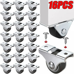 Ruedas Pequeñas Giratorias Universales para Muebles, Ruedas para Puertas Correderas, Cajones, Mesas, Sillas, Ruedas de Goma, Ruedas Fijas para Bricolaje
