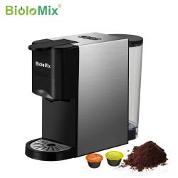 BioloMix-cafetera Espresso 3 en 1, máquina de café con cápsulas múltiples, 19Bar, 1450W, compatible
