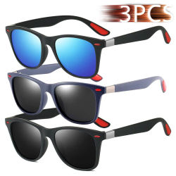 Gafas de sol cuadradas vintage unisex de 1-2-3 piezas, gafas de sol de diseño de marca de lujo para hombres y mujeres, para conducir, pescar