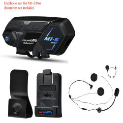 Fodsports M1-S Pro auriculares para motocicleta casco Bluetooth 5,0 intercomunicador con micrófono de Clip para accesorios auricular
