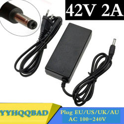Cargador de batería de bicicleta eléctrica de 36V 2A, cargador de 42V 2A, cargador de polímero de iones de litio para patinete eléctrico de 36V serie 10