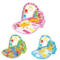 Gimnasio Musical de Actividades para Bebés de 0 a 36 Meses, Juguete de Piano para Recién Nacidos, Manta de Gateo, Alfombra de Juego con Pedales, Regalos de Educación Temprana