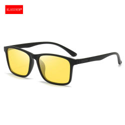 KLASSNUM gafas de sol hombre TR montura gafas de sol polarizadas amarillo gafas de sol de conducción pesca deportes UV400 tonos gafas clásicas nuevas
