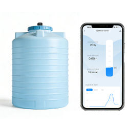 Monitor de Nivel de Tanque, Sensor Ultrasónico de Nivel de Agua, Detector de Líquidos, Aceites y Partículas Sólidas, Alarma Remota Wifi con APP Tuya, en Tiempo Real