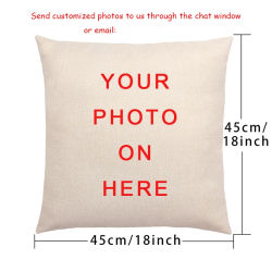 Funda De cojín personalizada con logotipo DIY, funda De almohada para mascotas familiares De bebés, funda De almohada personalizada De marca De lujo, funda De almohada De lino