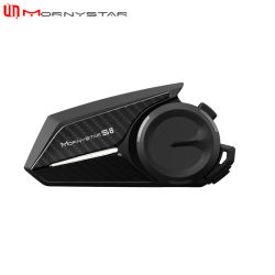 Mornystar S8 intercomunicador de motocicleta Bluetooth casco auriculares 6 conductores comunicador BT interfono, Radio FM, compartir música