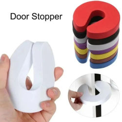 Tope de puerta de seguridad EVA, bloque de puerta antipellizco para muebles de recién nacidos, tarjeta de protección, tapón de puerta de espuma de seguridad, 2 uds.