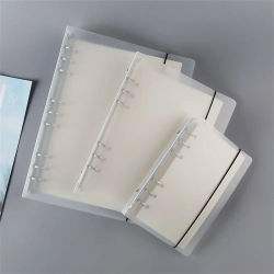 Carpeta de hojas sueltas transparente A5/A6A/A7, cubierta para cuaderno, bolsa con cremallera, cuaderno, diario, planificador, accesorios, suministros de papelería, nuevo